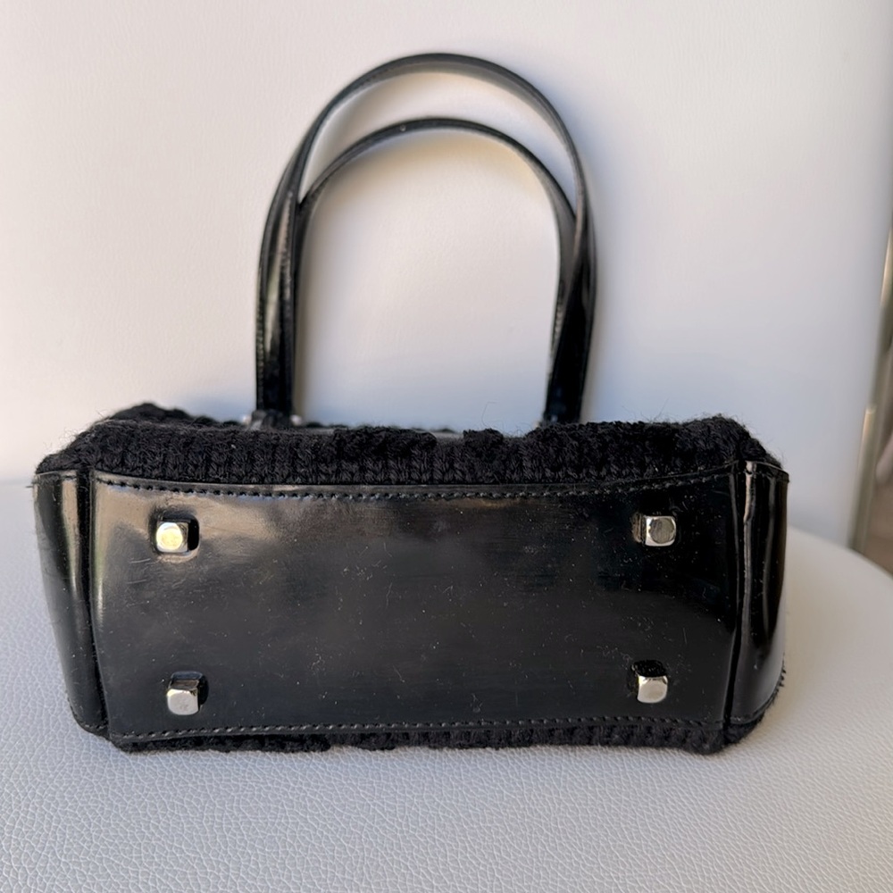 Salvatore Ferragamo Woven Fabric & Patent Leather Mini Bag - Picture 3 of 4